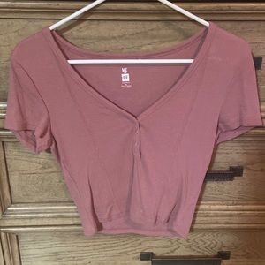 Pac sun Cropped rust pink top